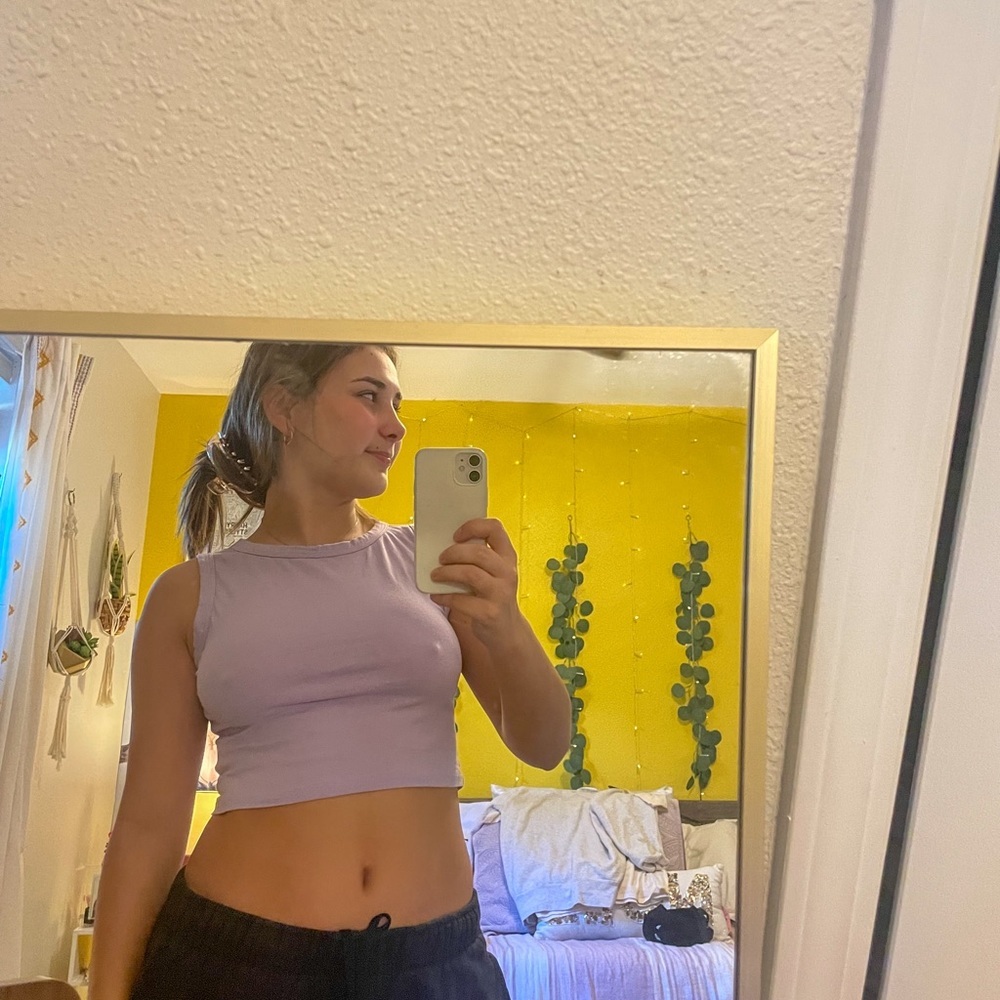 purple shein tank top